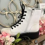 Madden Girl White Combat Boots Lace Up Ankle Booties Size 8 New In Box Photo 3