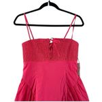 Hyacinth House Serafina Midi Dress S NWT Pink Cotton Smocked Fit & Flare Photo 2