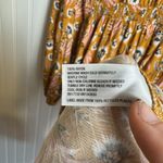 Universal Threads Universal Thread Yellow/Brown Floral Defined Waist Midi Dress R11 Photo 5