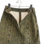 Free People Floral Detail Olive Straight Denim Mini Skirt Women Sz 4 Photo 2