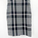 Ann Taylor Skirt Size 10 Linen Blend Plaid Pencil Black White Business Casual Photo 1