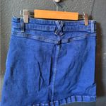 Oasis  Button Front Dark Blue Denim Mini Skirt Photo 3
