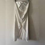 Outcast Ivory White Satin Cinched Draped Skirt Adjustable Size XXS Photo 3