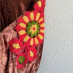 Ivy Jane  Mona Velvet Top Size XS Floral Embroidered Peplum Photo 2