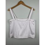 VTG Kasper Cottage Coastal White Tank Top Womens VTG 14/Modern 10 Foldover Lined Photo 2