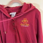 Champion ✨ Women’s Red Quarter Button Iowa State Hoodie Large Photo 1