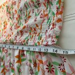 🎈One Shoulder White/Multicolor Floral Maxi Dress Size L Orange Size L Photo 7