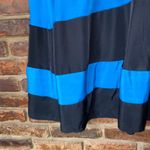 Derek Lam  For Design Nation Blue Black Striped A-Line Mini Skirt Women's Size 6 Photo 3