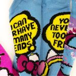 Hello Kitty  Womens No Show Socks Sanrio Rainbow Colorful 5 Pairs Cute Fun Gift Photo 5