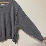 American Eagle  This Feels Seriously Huggable Gray Crewneck Sweater size small Photo 5