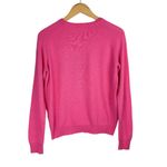 ZARA  Bright Pink 100% Wool Crewneck Sweater Sz Medium Ribbed Hem Photo 1