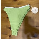 Camila Coelho NWT Talita High Waist Bottom Celery Green & White  $78 XS Revolve Photo 3