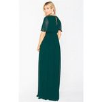 Show Me Your Mumu  NWT Emily Empire Maxi Dress in Emerald Chiffon Sz XXS Photo 1