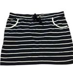 Nautica  Navy and White Cotton Striped Skirt Photo 0