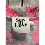 Sew In Love Cheetah Tank Blouse Size Large Sleeveless‎ V Neck Flowy Pink/Gray Pink Photo 1