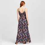 Xhilaration Black floral and paisley print Grecian style maxi dress size small Photo 1