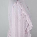 Rio Pastel Pink Sheer Cottagecore Blouse Size Medium Swiss Dot Coquette Pink Top Photo 2