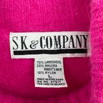 VTG Sk & Company sweater L lambswool angora blend mock neck pullover cable knit Pink Size L Photo 6
