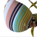 new Dalcosta ❤︎ Brazil Padded 2 Ways to Wear Bikini Top with Bow ❤︎ Stripe Print Size L Photo 3
