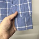 J.Crew Women's Shirt Size Small Light Blue White Plaid Long Sleeve Button Photo 5