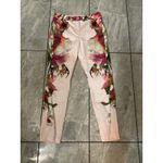 Ted Baker London Womens Pink Floral Print Slim Leg Trousers Pants Ted Sz 1 US XS Photo 1