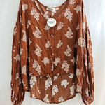 Peach Love California Peach Love CA floral top NWT Photo 0