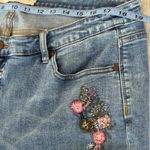 Soft Surroundings  Jean 18W Ultimate Straight Crop Women‎ Denim Boho Embroidery Photo 6