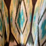 Boho Dress Spaghetti Strap Earthy Brown Green Silky Fit and Flare Photo 3