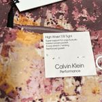 Calvin Klein NWT Newport Java Purple & Orange Performance Leggings size small Photo 3