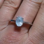Moon Glow Moonstone Lunar Radiance Sterling Silver Ring (Size 11) Photo 0