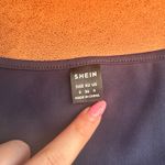 SheIn Top Square Neck Cropped Navy Photo 2