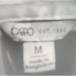 Cato  White Button‎ Down Shirt Medium 3/4 Sleeve Career Casual Photo 3