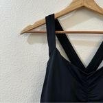 Lululemon  Criss Cross Ruched Tank Top Size 8 Black Photo 2