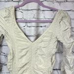 Free People  Intimately Ruched Bodysuit - Cream - size M/L Photo 2