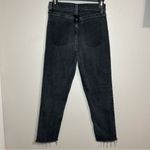 Urban Outfitters BDG black raw hem straight high rise girlfriend jeans size 26 Photo 6