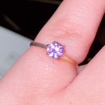 10K YELLOW GOLD Ring Purple Gem Size 5.5 Weighs 1.2 Grams Photo 5