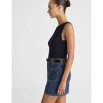 Madewell  Merino Wool-Silk Blend Boat-Neck Sleeveless Knit Sweater Top Black Sz M Photo 2