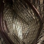 Tignanello Leather Crossbody Bag in Metallic Maroon Red Photo 5