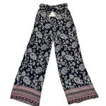 Lost + Wander Indigo Muse Pant Navy Mixed Print Long Wide Leg Boho Coastal Pant Photo 0