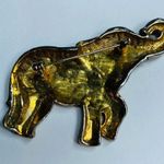 Elephant Jewelry Pin Brooch Textured Multiple Pattern Gold Silver Color Metal Photo 1
