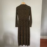 Black and Yellow Mock Neck Long Sleeve Maxi Star Print Dress Size M Photo 1