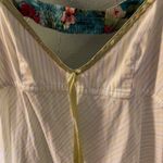 Free People Vintage  white and green baby doll dress M Photo 3