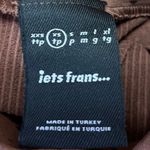 UO iets Frans Brown Seamless Long Sleeve Ribbed Striped Bodycon Sweater Dress XS Photo 5