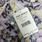 Free People Mabel Lilac Combo Purple Yellow Floral Sheer Puff Sleeve Top Large Photo 7