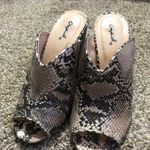 Qupid Snakeskin Heels Photo 0