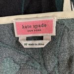 Kate Spade Deco Bloom Crepe Blouse Black Floral Print V Neck Elegant XS Photo 4