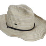Scala  Cream Wide Brim Woven Straw Sun Hat One Size Woven Sun Hat Photo 0