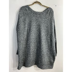 Old Navy Womans  Pullover Sweater XL Gray Black Wide Neck Long Sleeve Photo 1
