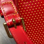 Dooney & Bourke Made in USA Vintage Red Leather Cabrio Hobo w/ Brass Hangtag COA Photo 4