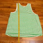 Caslon  Women’s Plus 1X Green White Stripe Sleeveless Tunic Tank Top Casual Basic Photo 6